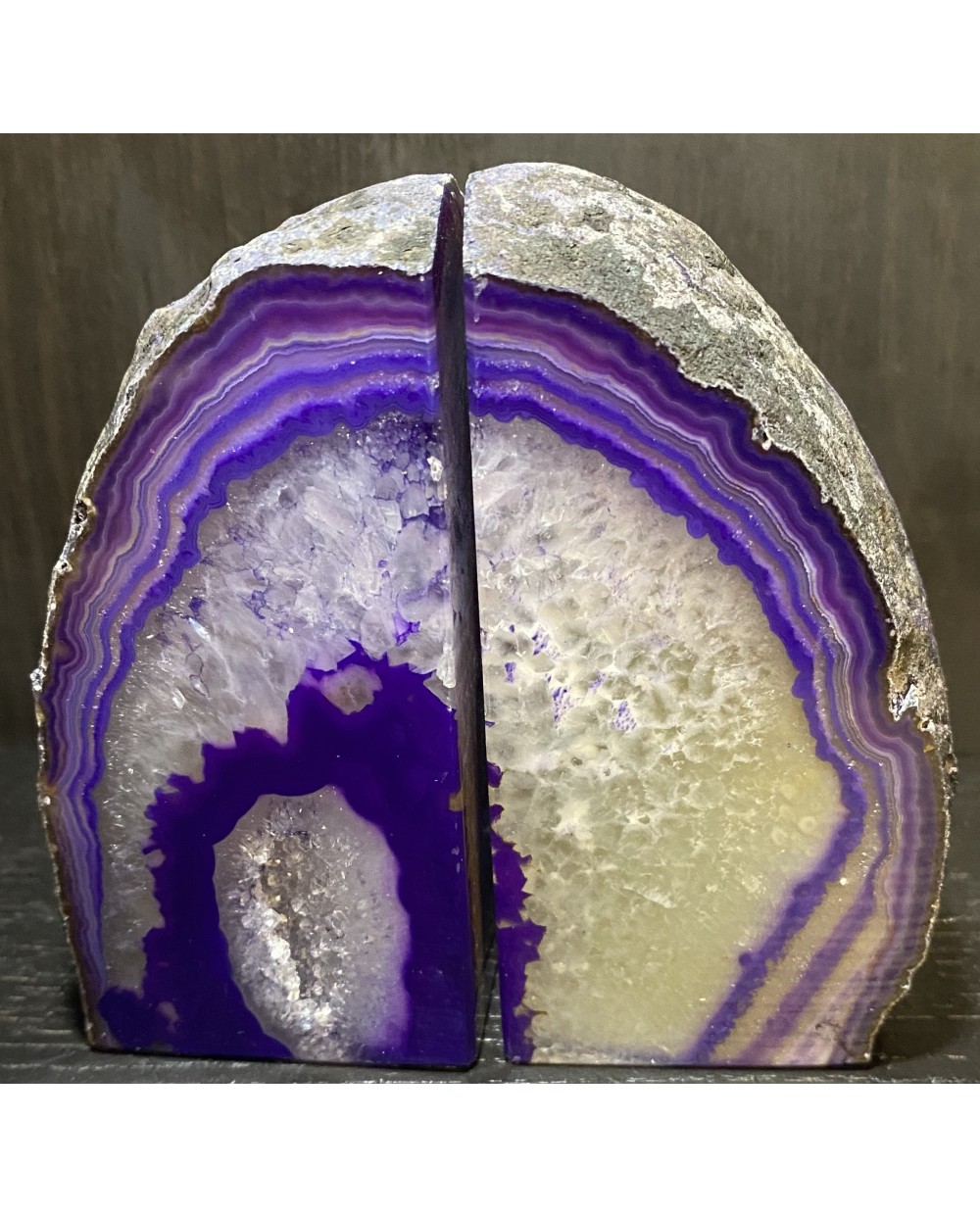 Agate Purple Book Ends