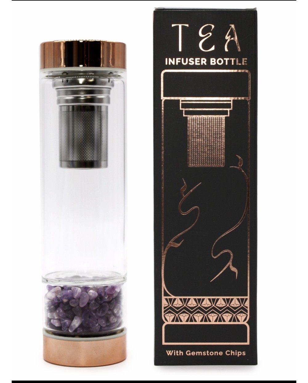Crystal Glass Tea Infuser bottle